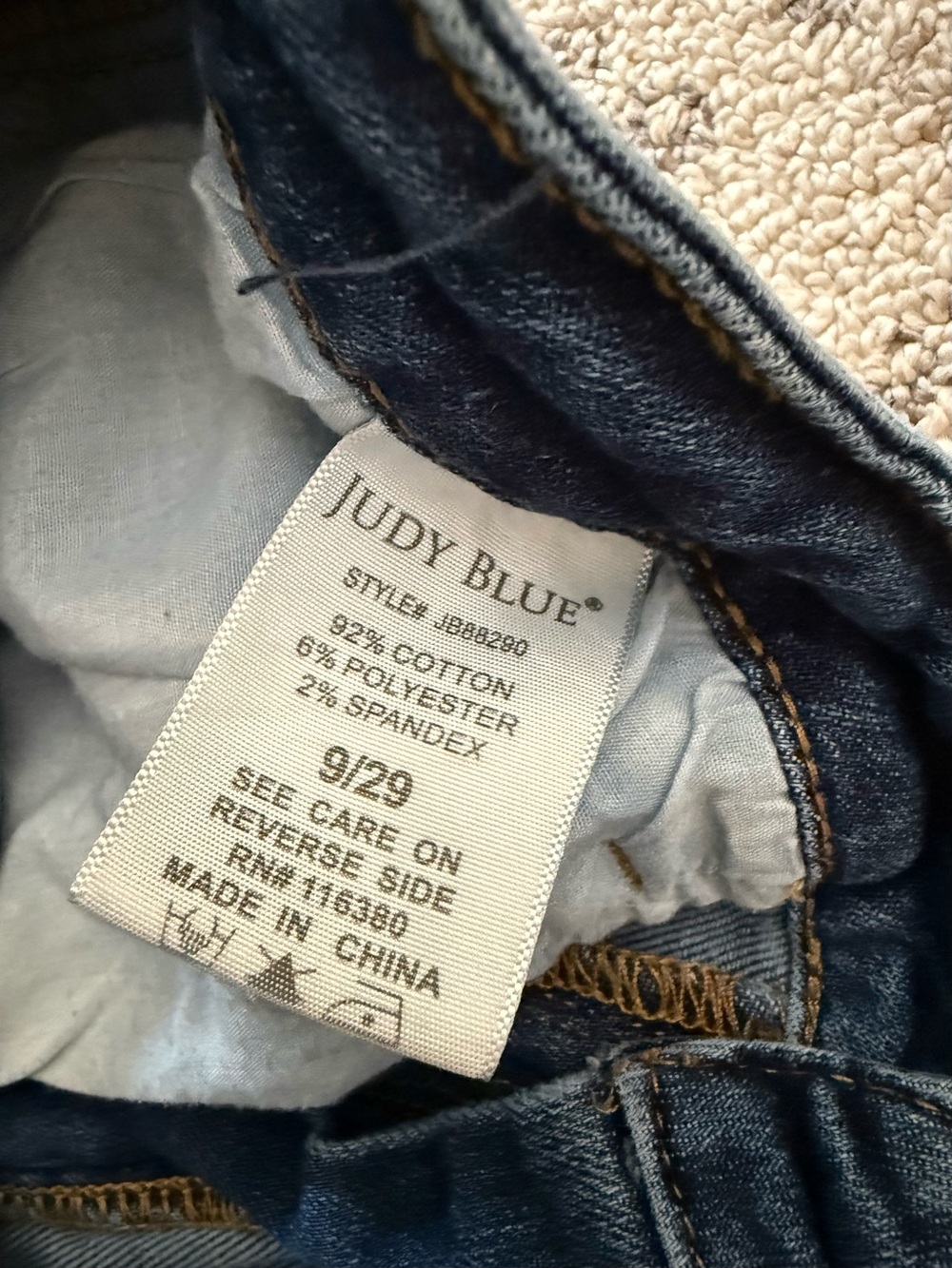 Judy Blue Slim Bootcut Jeans Sz 9/29 - Picture 10 of 10
